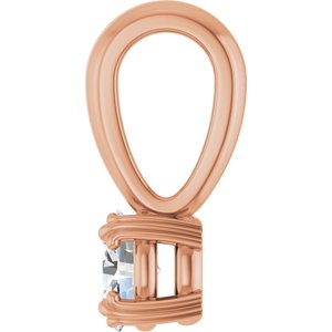 10K Rose Gold 4.5x3.5 mm Oval Pendant Mounting – image 5
