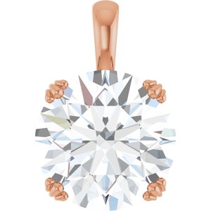14K Rose Gold 14 mm Round Pendant Mounting