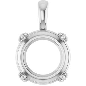 Continuum Sterling Silver 14 mm Round Pendant Mounting – image 2
