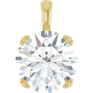 14K Yellow Gold 14 mm Round Pendant Mounting