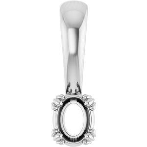Platinum 4.5x3.5 mm Oval Pendant Mounting – image 2