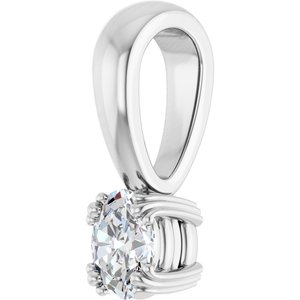 Platinum 4.5x3.5 mm Oval Pendant Mounting – image 3