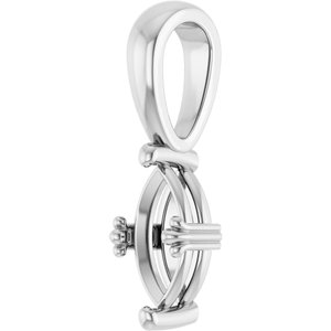 Sterling Silver 8x4 mm Marquise Pendant Mounting – image 4