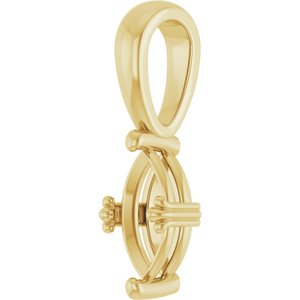 14K Yellow Gold 8x4 mm Marquise Pendant Mounting – image 4