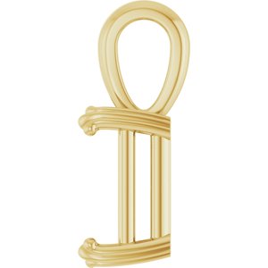 18K Yellow Gold 10x8 mm Emerald Pendant Mounting – image 6