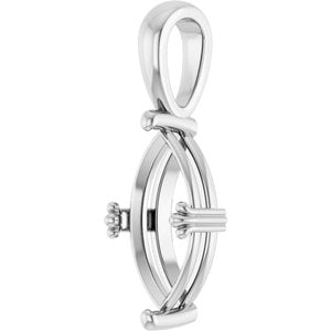 Platinum 13x6.5 mm Marquise Pendant Mounting – image 4