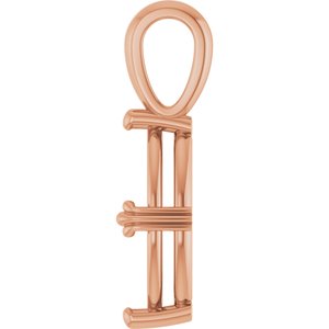 18K Rose Gold 13x6.5 mm Marquise Pendant Mounting – image 6