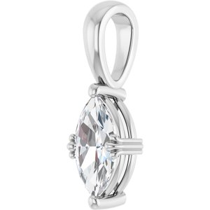 Sterling Silver 9.5x5 mm Marquise Pendant Mounting – image 3