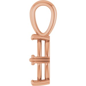 14K Rose Gold 9.5x5 mm Marquise Pendant Mounting – image 6