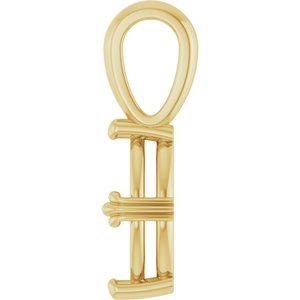 14K Yellow Gold 9.5x5 mm Marquise Pendant Mounting – image 6