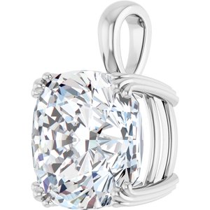 Continuum Sterling Silver 14x14 mm Cushion Pendant Mounting – image 3