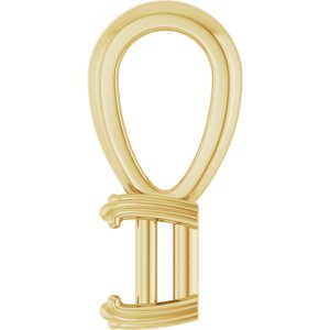 14K Yellow Gold 4.5x3 mm Emerald Pendant Mounting – image 6