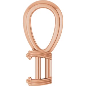 18K Rose Gold 4.5x3 mm Emerald Pendant Mounting – image 6