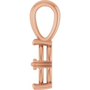 10K Rose Gold 8x4 mm Marquise Pendant Mounting – image 6