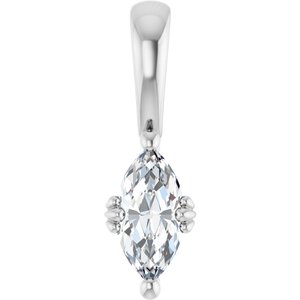 Continuum Sterling Silver 8x4 mm Marquise Pendant Mounting