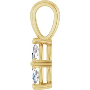 10K Yellow Gold 8.5x4.5 mm Marquise Pendant Mounting – image 5