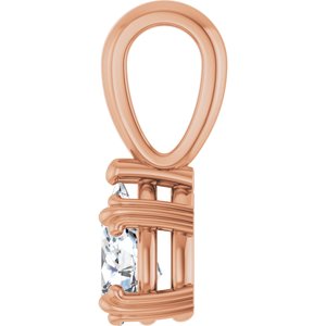 10K Rose Gold 7x4.5 mm Pear Pendant Mounting – image 5