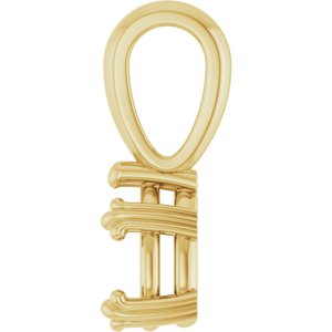 18K Yellow Gold 7x4.5 mm Pear Pendant Mounting – image 6