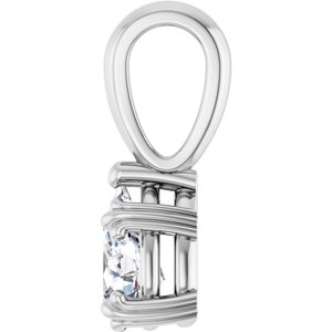 18K White Gold 7x4.5 mm Pear Pendant Mounting – image 5
