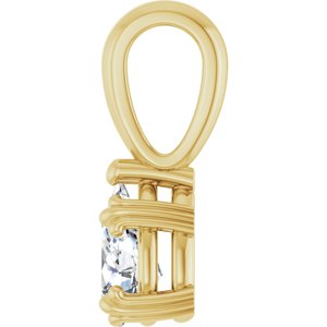 18K Yellow Gold 7x4.5 mm Pear Pendant Mounting – image 5
