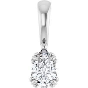 Continuum Sterling Silver 7x4.5 mm Pear Pendant Mounting