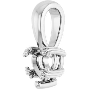 10K White Gold 5x5 mm Heart Pendant Mounting – image 4