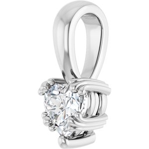 14K X1 White Gold 5x5 mm Heart Pendant Mounting – image 3