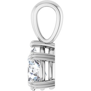 10K White Gold 8.5x5.5 mm Pear Pendant Mounting – image 5