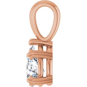 14K Rose Gold 8.5x5.5 mm Pear Pendant Mounting – image 5