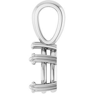10K White Gold 8.5x5.5 mm Pear Pendant Mounting – image 6