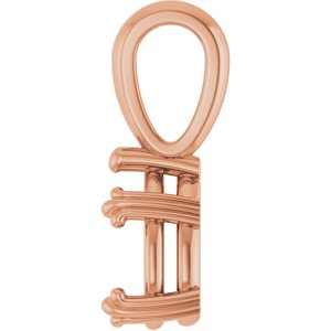 14K Rose Gold 8.5x5.5 mm Pear Pendant Mounting – image 6