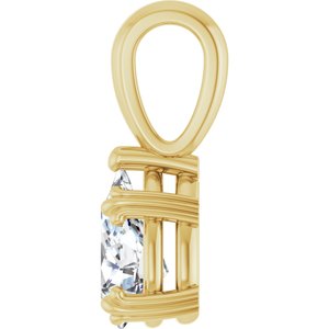 10K Yellow Gold 8.5x5.5 mm Pear Pendant Mounting – image 5
