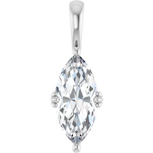 Continuum Sterling Silver 15x7 mm Marquise Pendant Mounting