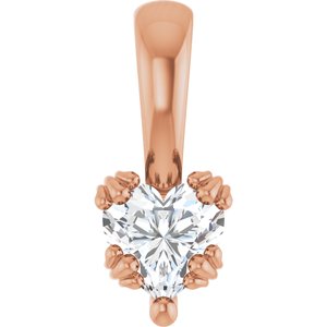 10K Rose Gold 5x5 mm Heart Pendant Mounting