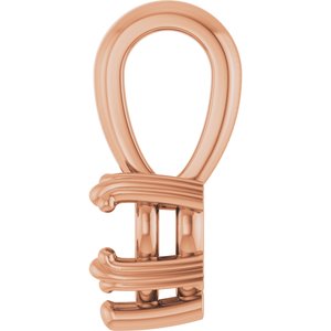 10K Rose Gold 5x5 mm Heart Pendant Mounting – image 6