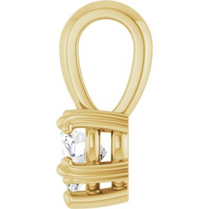 18K Yellow Gold 5x5 mm Heart Pendant Mounting – image 5