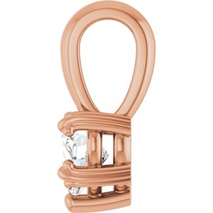 10K Rose Gold 5x5 mm Heart Pendant Mounting – image 5