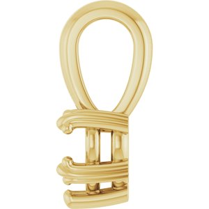 14K Yellow Gold 5x5 mm Heart Pendant Mounting – image 6