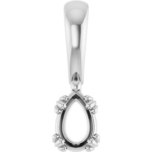 Continuum Sterling Silver 6x4 mm Pear Pendant Mounting – image 2