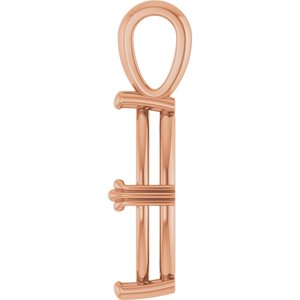 18K Rose Gold 15x7 mm Marquise Pendant Mounting – image 6