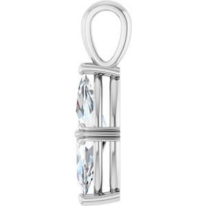 18K White Gold 15x7 mm Marquise Pendant Mounting – image 5