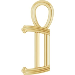 10K Yellow Gold 13x11 mm Emerald Pendant Mounting – image 6