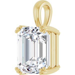 10K Yellow Gold 13x11 mm Emerald Pendant Mounting – image 3