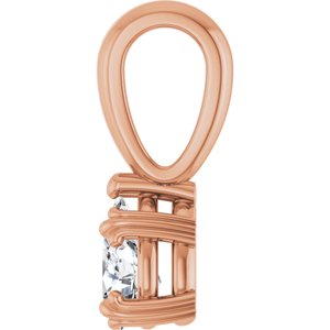 10K Rose Gold 6x4 mm Pear Pendant Mounting – image 5