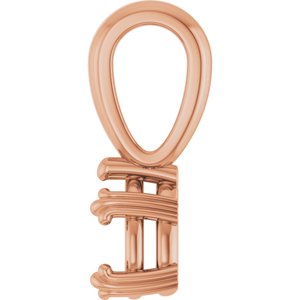 14K Rose Gold 6x4 mm Pear Pendant Mounting – image 6