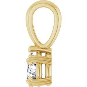 18K Yellow Gold 6x4 mm Pear Pendant Mounting – image 5