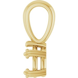 14K Yellow Gold 6x4 mm Pear Pendant Mounting – image 6