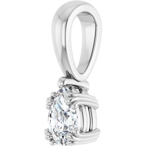 10K White Gold 6x4 mm Pear Pendant Mounting – image 3
