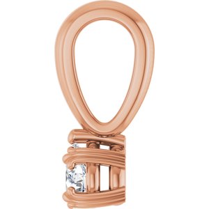 10K Rose Gold 4x3 mm Pear Pendant Mounting – image 5