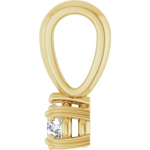 10K Yellow Gold 4x3 mm Pear Pendant Mounting – image 5